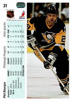 1990-91 Upper Deck French #31 Phil Bourque Back