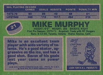 1976-77 Topps #21 Mike Murphy Back