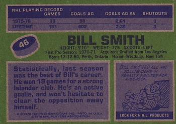 1976-77 Topps #46 Bill Smith Back