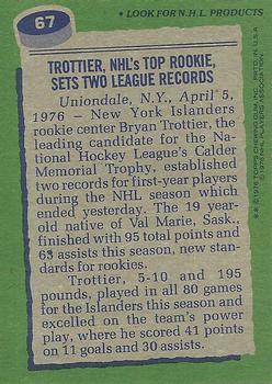 1976-77 Topps #67 Bryan Trottier Back