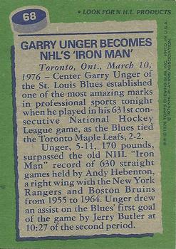 1976-77 Topps #68 Garry Unger Back