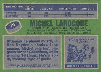 1976-77 Topps #79 Michel Larocque Back