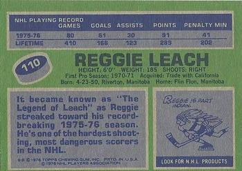 1976-77 Topps #110 Reggie Leach Back