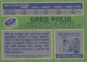 1976-77 Topps #117 Greg Polis Back