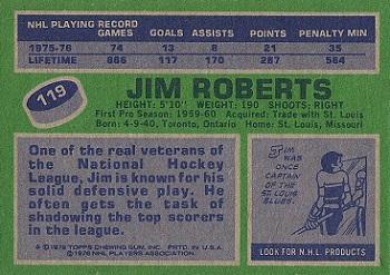 1976-77 Topps #119 Jim Roberts Back