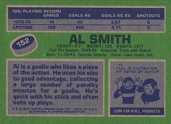1976-77 Topps #152 Al Smith Back