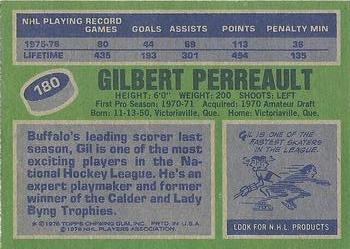 1976-77 Topps #180 Gilbert Perreault Back
