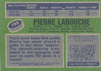 1976-77 Topps #199 Pierre Larouche Back