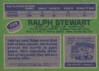 1976-77 Topps #229 Ralph Stewart Back