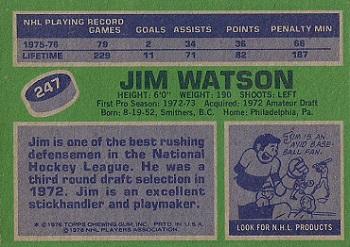 1976-77 Topps #247 Jim Watson Back