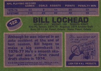1976-77 Topps #122 Bill Lochead Back