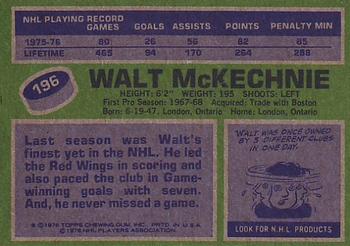 1976-77 Topps #196 Walt McKechnie Back