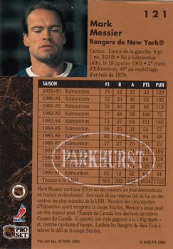 1991-92 Parkhurst French #121 Mark Messier Back