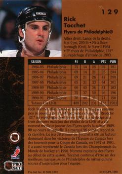 1991-92 Parkhurst French #129 Rick Tocchet Back
