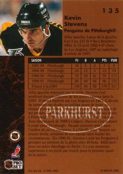 1991-92 Parkhurst French #135 Kevin Stevens Back