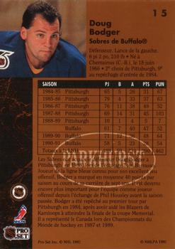 1991-92 Parkhurst French #15 Doug Bodger Back
