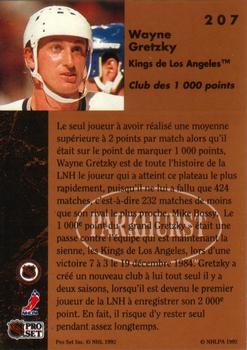 1991-92 Parkhurst French #207 Wayne Gretzky Back