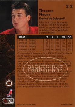 1991-92 Parkhurst French #22 Theoren Fleury Back