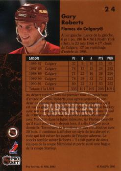 1991-92 Parkhurst French #24 Gary Roberts Back