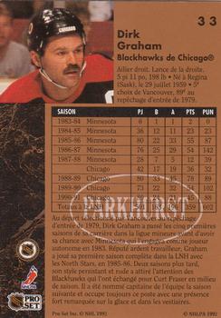 1991-92 Parkhurst French #33 Dirk Graham Back