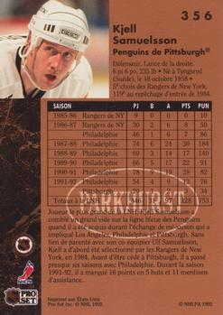 1991-92 Parkhurst French #356 Kjell Samuelsson Back