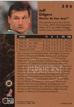 1991-92 Parkhurst French #386 Jeff Odgers Back