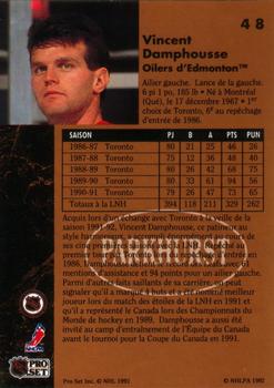 1991-92 Parkhurst French #48 Vincent Damphousse Back