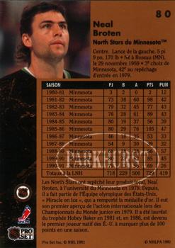 1991-92 Parkhurst French #80 Neal Broten Back