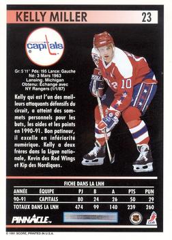 1991-92 Pinnacle French #23 Kelly Miller Back