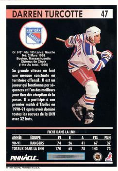 1991-92 Pinnacle French #47 Darren Turcotte Back