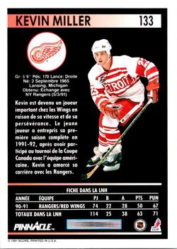 1991-92 Pinnacle French #133 Kevin Miller Back