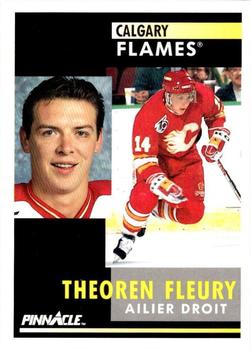 1991-92 Pinnacle French #190 Theoren Fleury Front