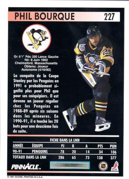 1991-92 Pinnacle French #227 Phil Bourque Back
