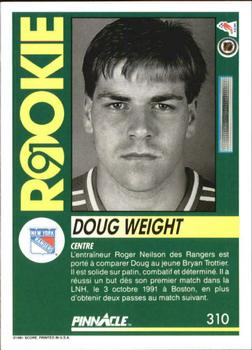 1991-92 Pinnacle French #310 Doug Weight Back