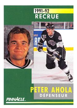 1991-92 Pinnacle French #312 Peter Ahola Front