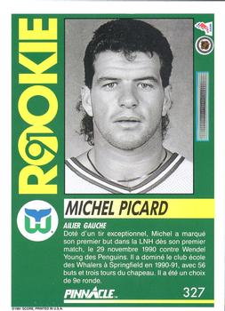 1991-92 Pinnacle French #327 Michel Picard Back