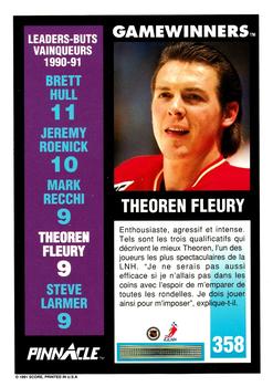 1991-92 Pinnacle French #358 Theoren Fleury Back