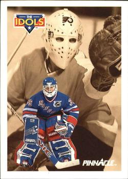 1991-92 Pinnacle French #384 Mike Richter / Bernie Parent Front