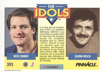 1991-92 Pinnacle French #393 Rick Zombo / Glenn Resch Back