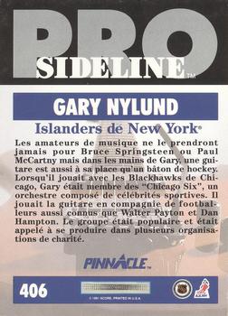 1991-92 Pinnacle French #406 Gary Nylund Back