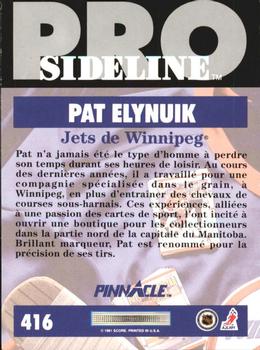 1991-92 Pinnacle French #416 Pat Elynuik Back