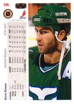 1991-92 Upper Deck French #105 Kevin Dineen Back