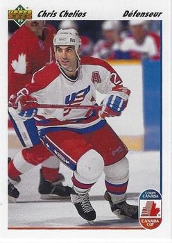 1991-92 Upper Deck French #37 Chris Chelios Front