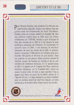 1991-92 Upper Deck French #38 Gretzky et le 99 (Wayne Gretzky) Back