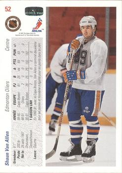 1991-92 Upper Deck French #52 Shaun Van Allen Back