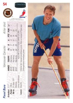 1991-92 Upper Deck French #54 Pavel Bure Back
