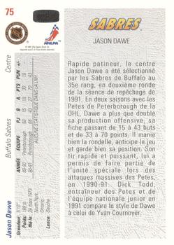 1991-92 Upper Deck French #75 Jason Dawe Back