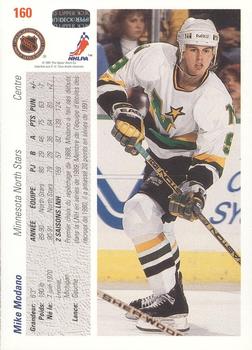 1991-92 Upper Deck French #160 Mike Modano Back