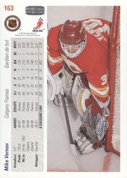1991-92 Upper Deck French #163 Mike Vernon Back