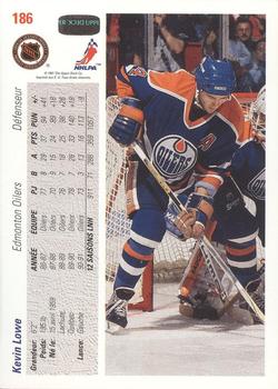 1991-92 Upper Deck French #186 Kevin Lowe Back